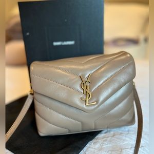 Saint Laurent YSL Toy LouLou Crossbody bag - Taupe